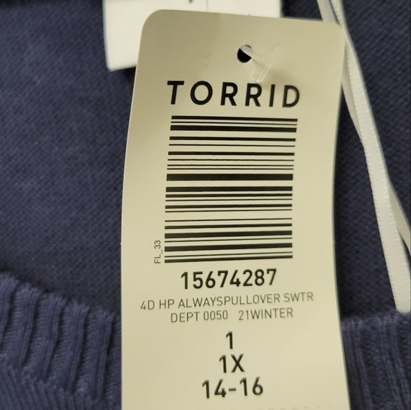 Torrid Harry Potter Patronus  Always Sweater Blue 1X - Picture 5 of 7